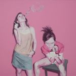 两个女孩-2003-200x250cm 布面油画