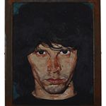 郑维 死去的摇滚乐手-Jim Morrison  木刻和综合材料  44×36cm