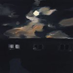 Yang Liu   2008，Feijiacun Summer- Moonlight  Oil on Canvas   30x30cm  2008