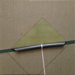 余晓 三十乘四十的45度纸板、丙烯、卷尺、粗亚麻 Yu Xiao Thirty By Forty and 45degree Acrylic on linen & card board 60x60cm 2013 w