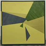 余晓 三角形乘3的柠黄 The Lemonyellow of Triangle By 3   104x104cm 布面丙烯 2016