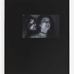 Fingbarr van Leece and Axelle de Mille on the third of December.  oil on matte black Plexiglas in polished aluminum floater frame  17 3/4 x 13 3/4 x 1 1/2 inches  2018