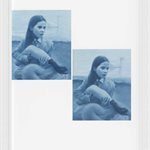 胳膊失而复得的Walitha坐在死亡黄油湖畔，星期三，11月16日 油画, 哑光白色有机玻璃，白色粉末镀铝框 82 x 61,5 x 3,8 cm 2018