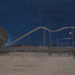 薛若哲，一号公路-圣塔莫尼卡, 布面油画，30x50cm， 2020